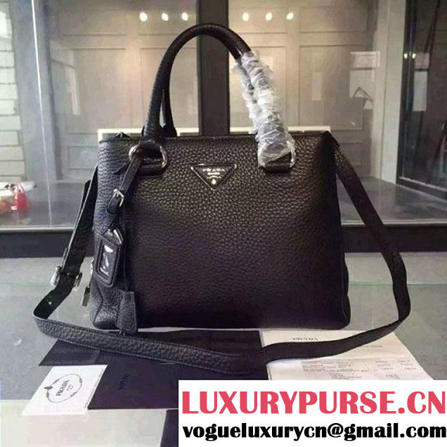 Prada Calf Leather Double Bag Black (2A016-6022012 )