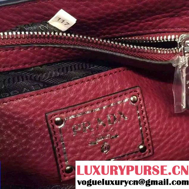 Prada Calf Leather Double Bag Red (2A016-6022011 )