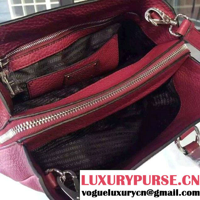 Prada Calf Leather Double Bag Red (2A016-6022011 )