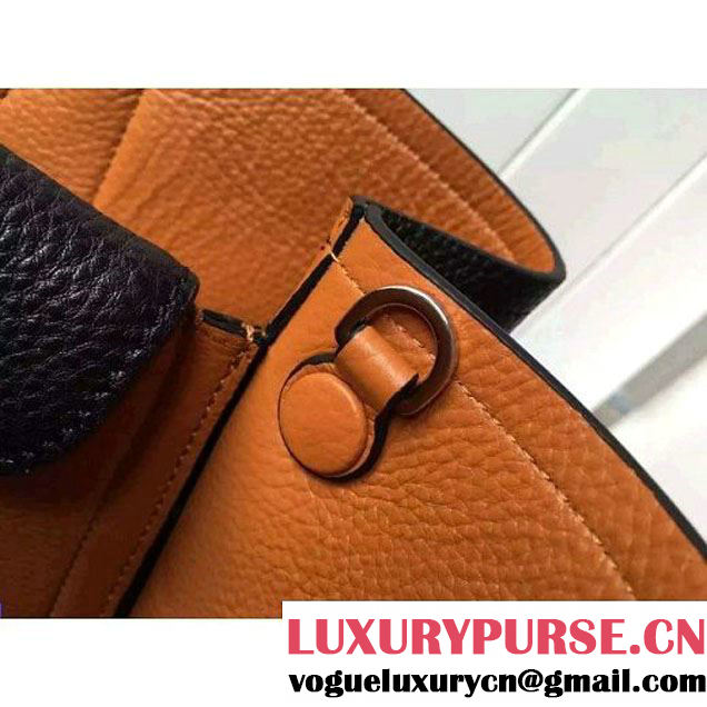 Prada 1BG007 Large Calf Leather Double Bag Black 2016 (2A016-6022924 )