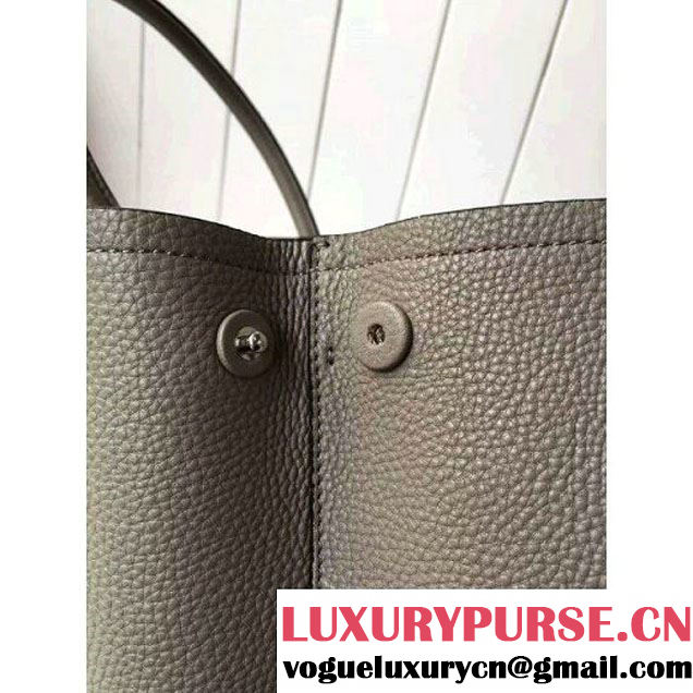 Prada 1BG007 Large Calf Leather Double Bag Grey 2016 (2A016-6022927 )