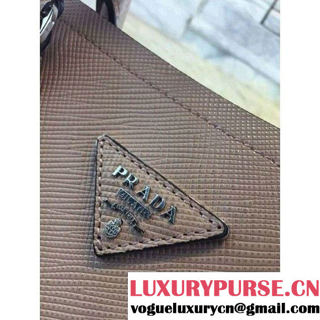 Prada BN2838 Saffiano Cuir Leather Double Bag Nude (2A193-6050601 )