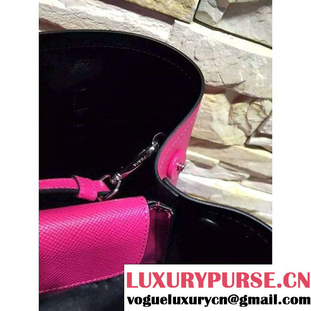 Prada BN2838 Saffiano Cuir Leather Double Bag Fuchsia (2A193-6050603 )