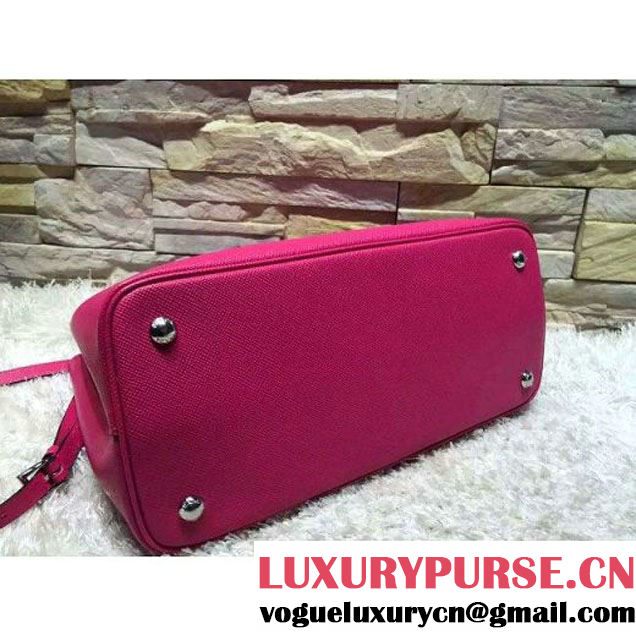 Prada BN2838 Saffiano Cuir Leather Double Bag Fuchsia (2A193-6050603 )