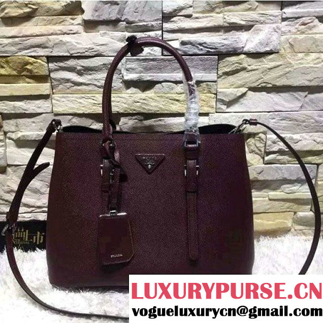 Prada BN2838 Saffiano Cuir Leather Double Bag (2A193-6050604 )