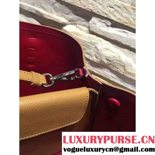 Prada BN2838 Saffiano Cuir Leather Double Bag Cinnamon (2A193-6050606 )