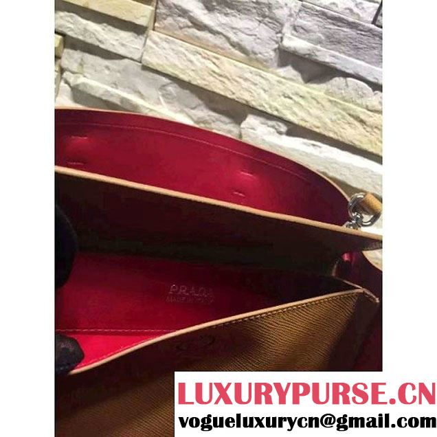 Prada BN2838 Saffiano Cuir Leather Double Bag Cinnamon (2A193-6050606 )