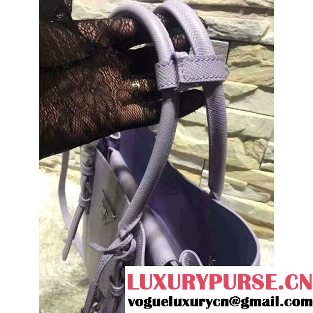 Prada BN2838 Saffiano Cuir Leather Double Bag Lavender (2A193-6050609 )