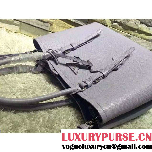 Prada BN2838 Saffiano Cuir Leather Double Bag Lavender (2A193-6050609 )