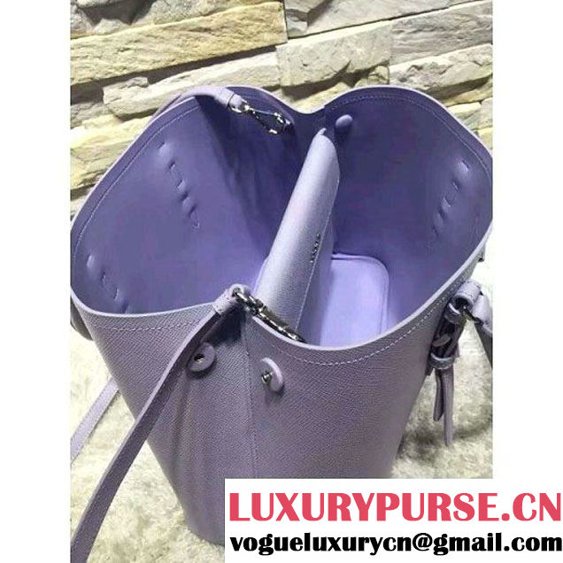 Prada BN2838 Saffiano Cuir Leather Double Bag Lavender (2A193-6050609 )