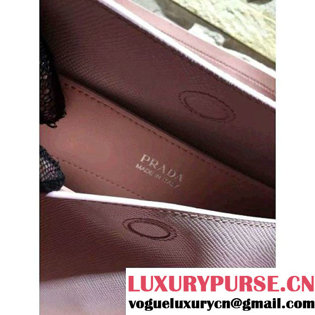 Prada BN2838 Saffiano Cuir Leather Double Bag Light Pink (2A193-6050610 )
