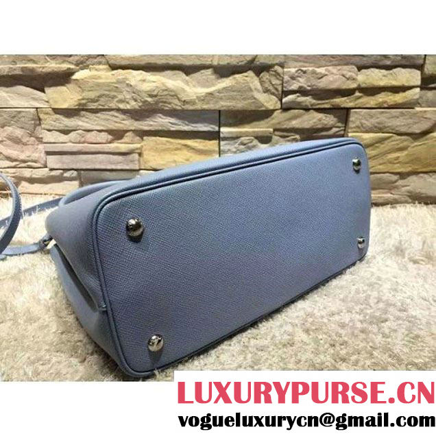 Prada BN2838 Saffiano Cuir Leather Double Bag Ciel (2A193-6050611 )
