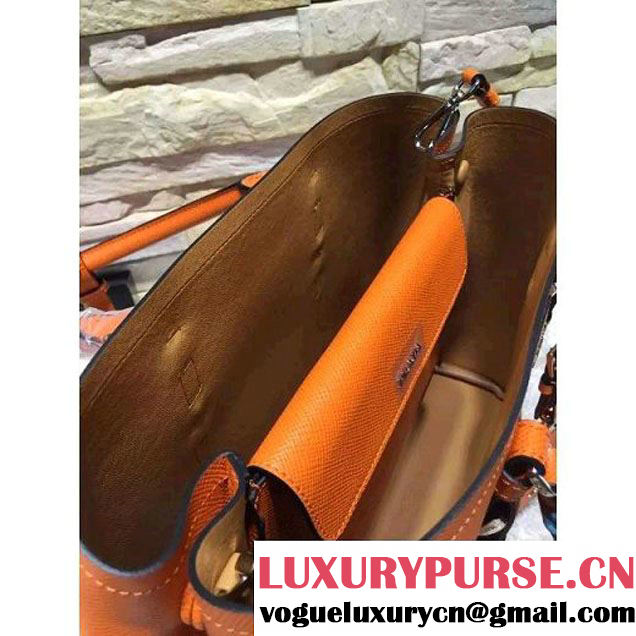 Prada BN2838 Saffiano Cuir Leather Double Bag Orange (2A193-6050612 )
