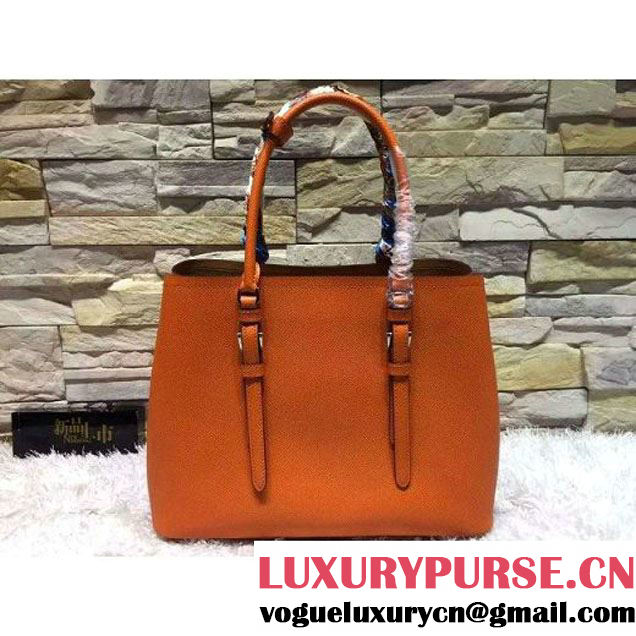 Prada BN2838 Saffiano Cuir Leather Double Bag Orange (2A193-6050612 )