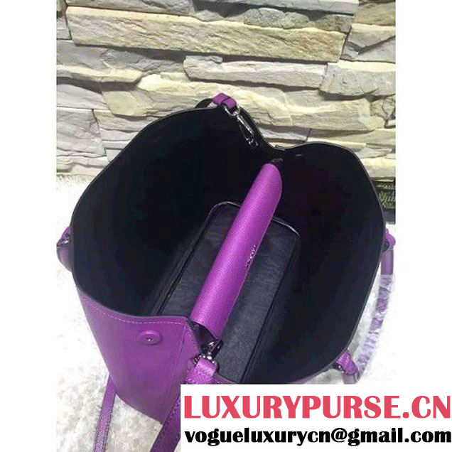 Prada BN2838 Saffiano Cuir Leather Double Bag Purple (2A193-6050613 )