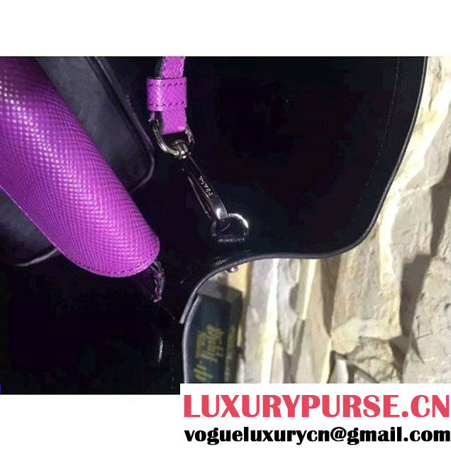 Prada BN2838 Saffiano Cuir Leather Double Bag Purple (2A193-6050613 )