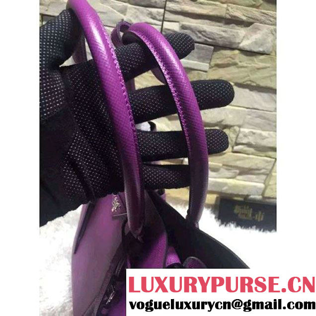 Prada BN2838 Saffiano Cuir Leather Double Bag Purple (2A193-6050613 )