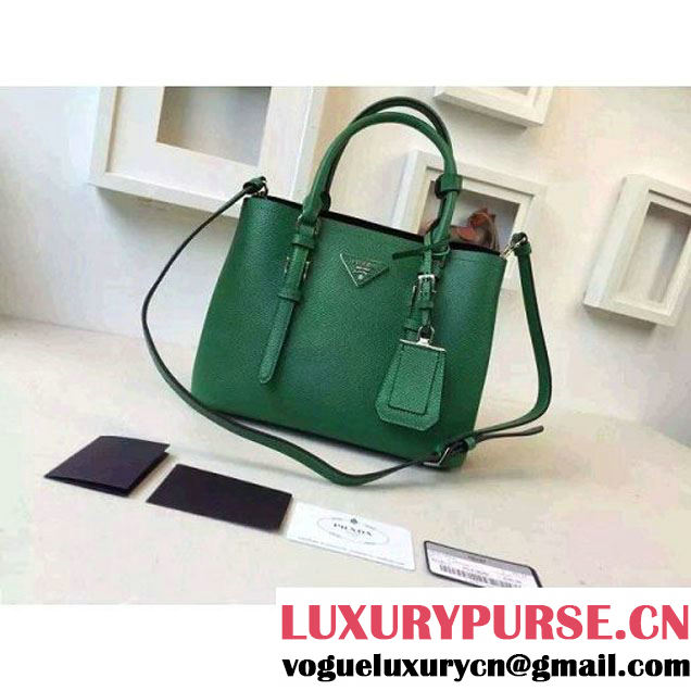 Prada 2828 Saffiano Cuir Leather Double Bag Green (2A016-6050514 )