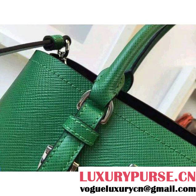 Prada 2828 Saffiano Cuir Leather Double Bag Green (2A016-6050514 )
