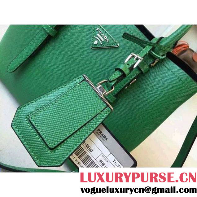 Prada 2828 Saffiano Cuir Leather Double Bag Green (2A016-6050514 )