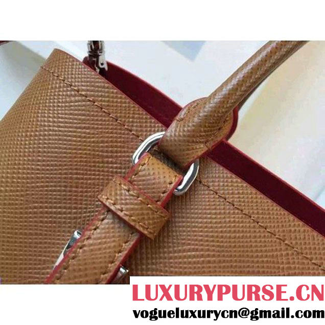 Prada 2828 Saffiano Cuir Leather Double Bag Cinamon (2A016-6050515 )