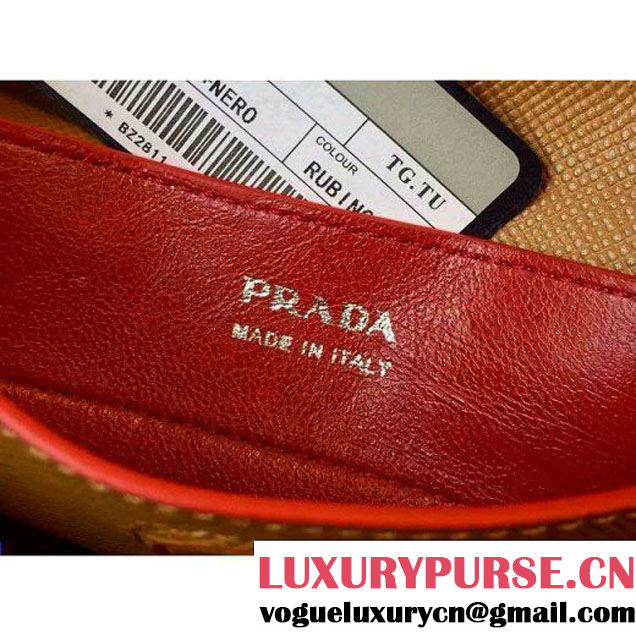 Prada 2828 Saffiano Cuir Leather Double Bag Cinamon (2A016-6050515 )