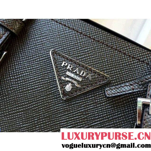 Prada 2828 Saffiano Cuir Leather Double Bag Black (2A016-6050516 )
