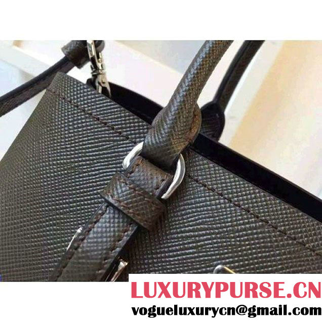 Prada 2828 Saffiano Cuir Leather Double Bag Black (2A016-6050516 )