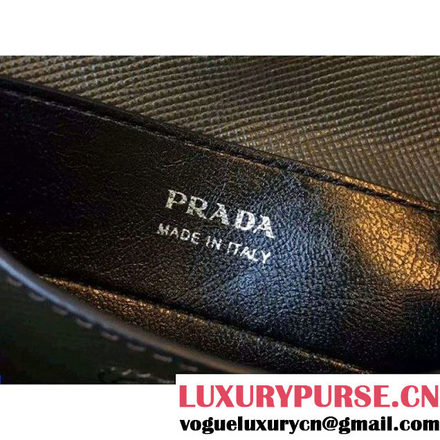 Prada 2828 Saffiano Cuir Leather Double Bag Black (2A016-6050516 )