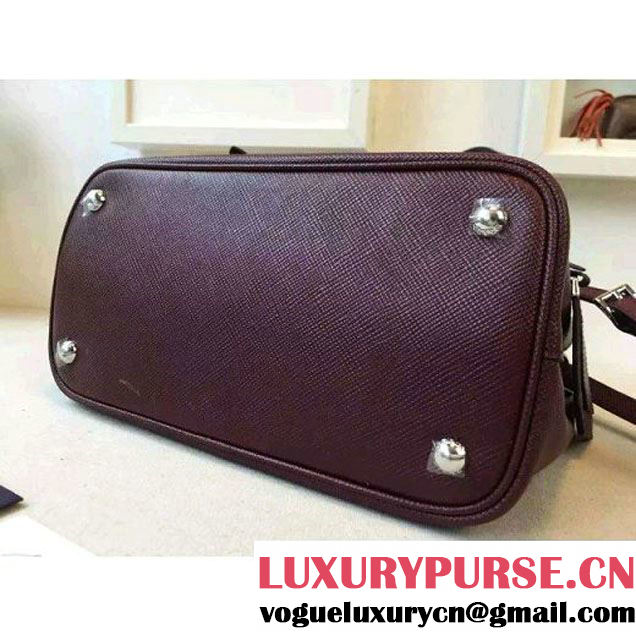 Prada 2828 Saffiano Cuir Leather Double Bag Burgundy (2A016-6050517 )