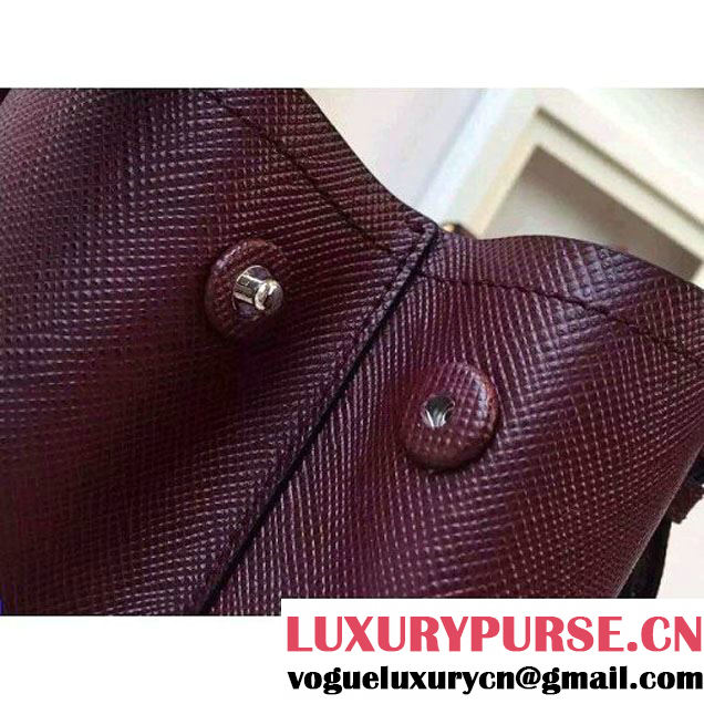 Prada 2828 Saffiano Cuir Leather Double Bag Burgundy (2A016-6050517 )