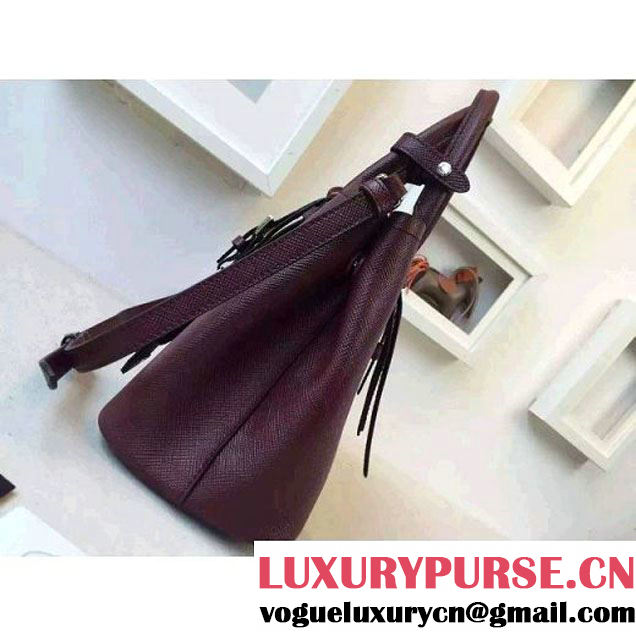 Prada 2828 Saffiano Cuir Leather Double Bag Burgundy (2A016-6050517 )