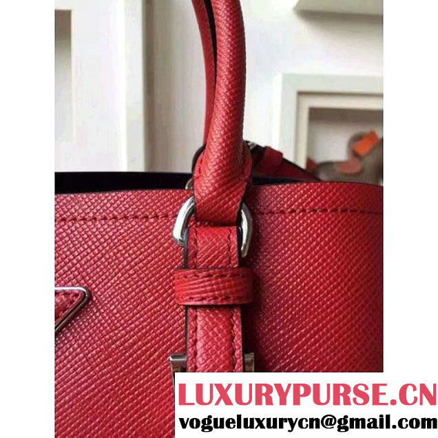 Prada 2828 Saffiano Cuir Leather Double Bag Red (2A016-6050518 )