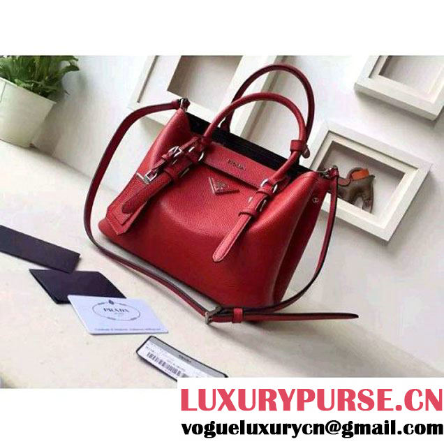 Prada 2828 Saffiano Cuir Leather Double Bag Red (2A016-6050518 )