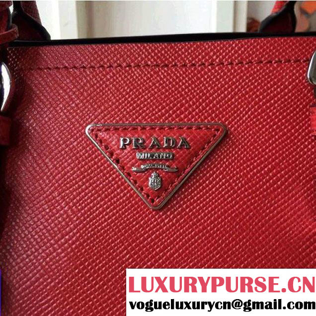 Prada 2828 Saffiano Cuir Leather Double Bag Red (2A016-6050518 )