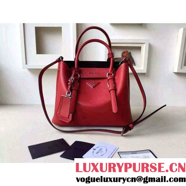 Prada 2828 Saffiano Cuir Leather Double Bag Red (2A016-6050518 )
