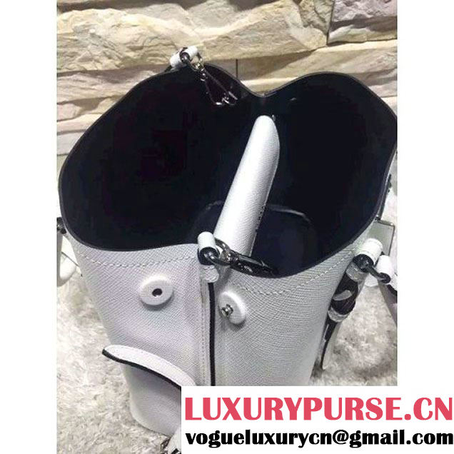 Prada 2828 Saffiano Cuir Leather Double Bag White (2A016-6050519 )