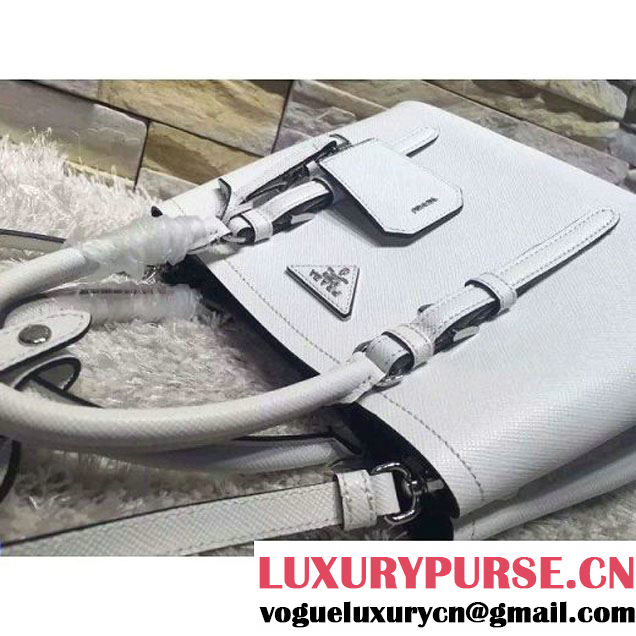 Prada 2828 Saffiano Cuir Leather Double Bag White (2A016-6050519 )