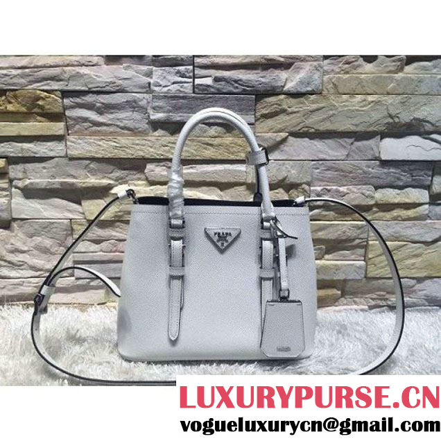 Prada 2828 Saffiano Cuir Leather Double Bag White (2A016-6050519 )