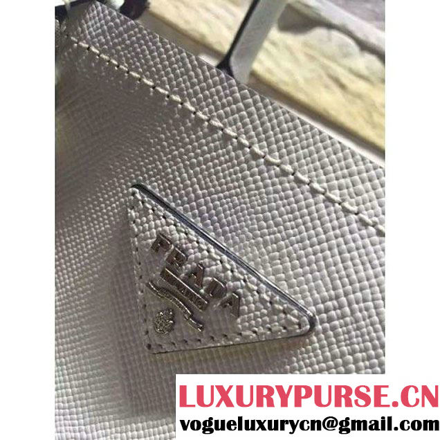 Prada 2828 Saffiano Cuir Leather Double Bag White (2A016-6050519 )