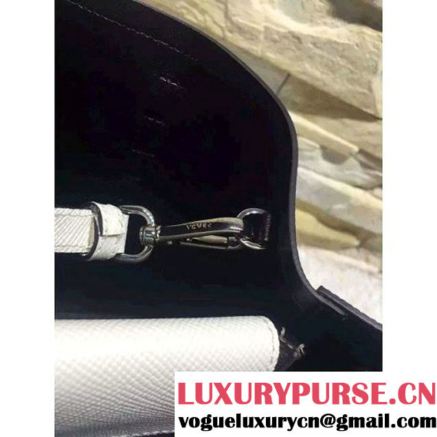 Prada 2828 Saffiano Cuir Leather Double Bag White (2A016-6050519 )