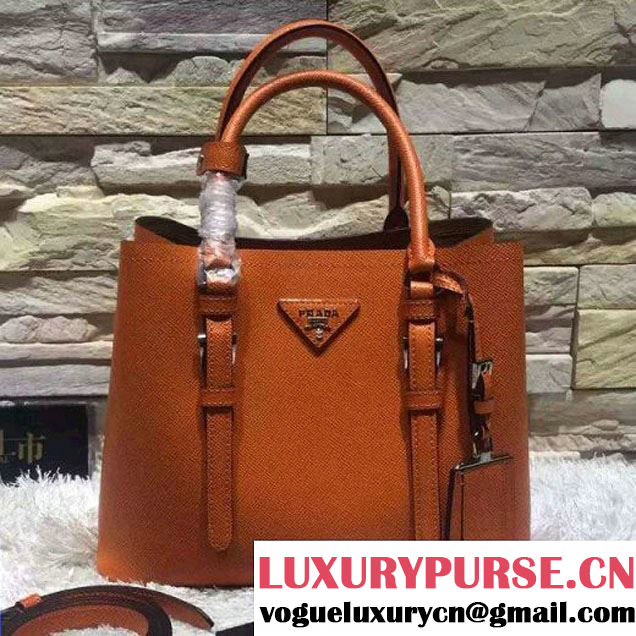 Prada 2828 Saffiano Cuir Leather Double Bag Orange (2A193-6050521 )