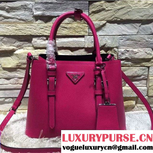 Prada 2828 Saffiano Cuir Leather Double Bag Fuchsia (2A193-6050522 )