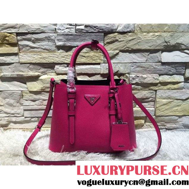 Prada 2828 Saffiano Cuir Leather Double Bag Fuchsia (2A193-6050522 )