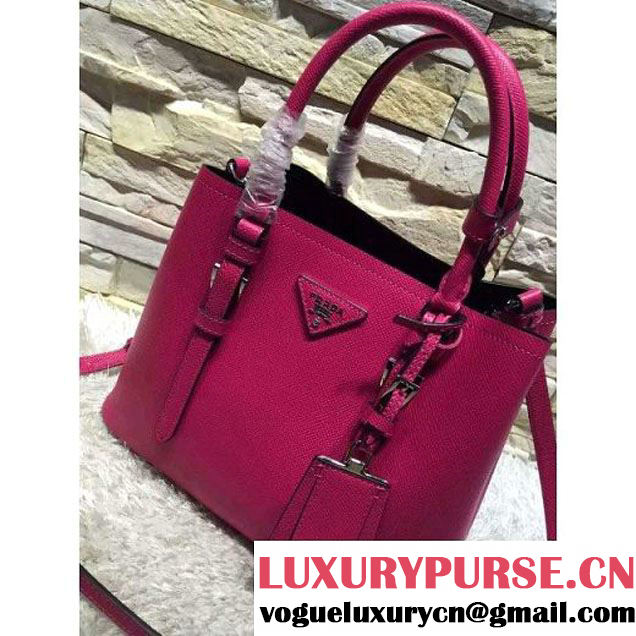 Prada 2828 Saffiano Cuir Leather Double Bag Fuchsia (2A193-6050522 )