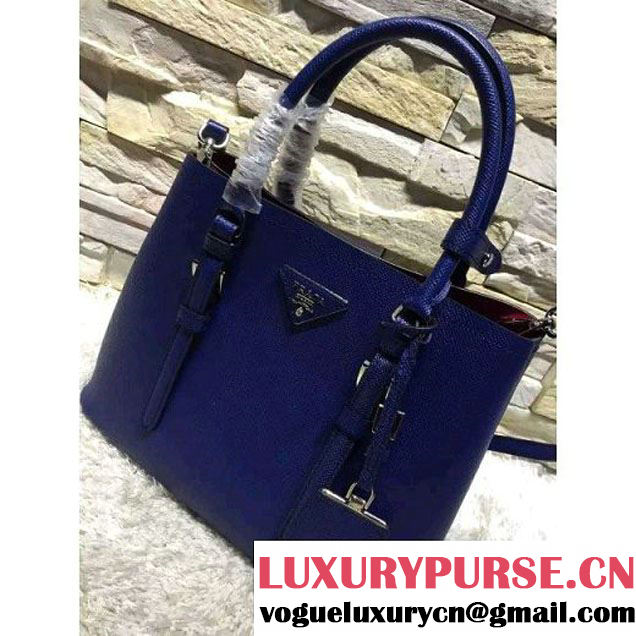 Prada 2828 Saffiano Cuir Leather Double Bag Blue (2A193-6050523 )