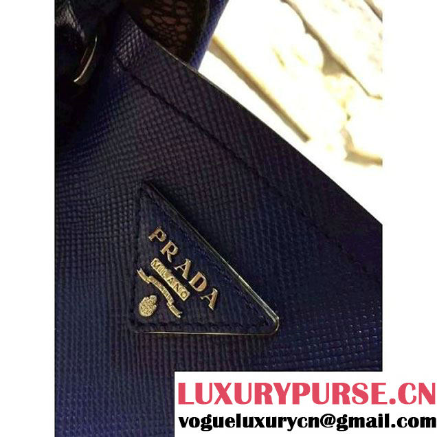 Prada 2828 Saffiano Cuir Leather Double Bag Blue (2A193-6050523 )