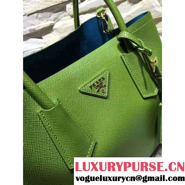 Prada 1BG775/1BG887 Saffiano Cuir Leather Tote Double Bag Green (2A193-6050526 )