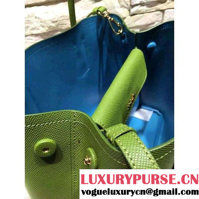 Prada 1BG775/1BG887 Saffiano Cuir Leather Tote Double Bag Green (2A193-6050526 )
