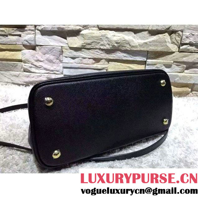 Prada 1BG775/1BG887 Saffiano Cuir Leather Tote Double Bag Black (2A193-6050527 )
